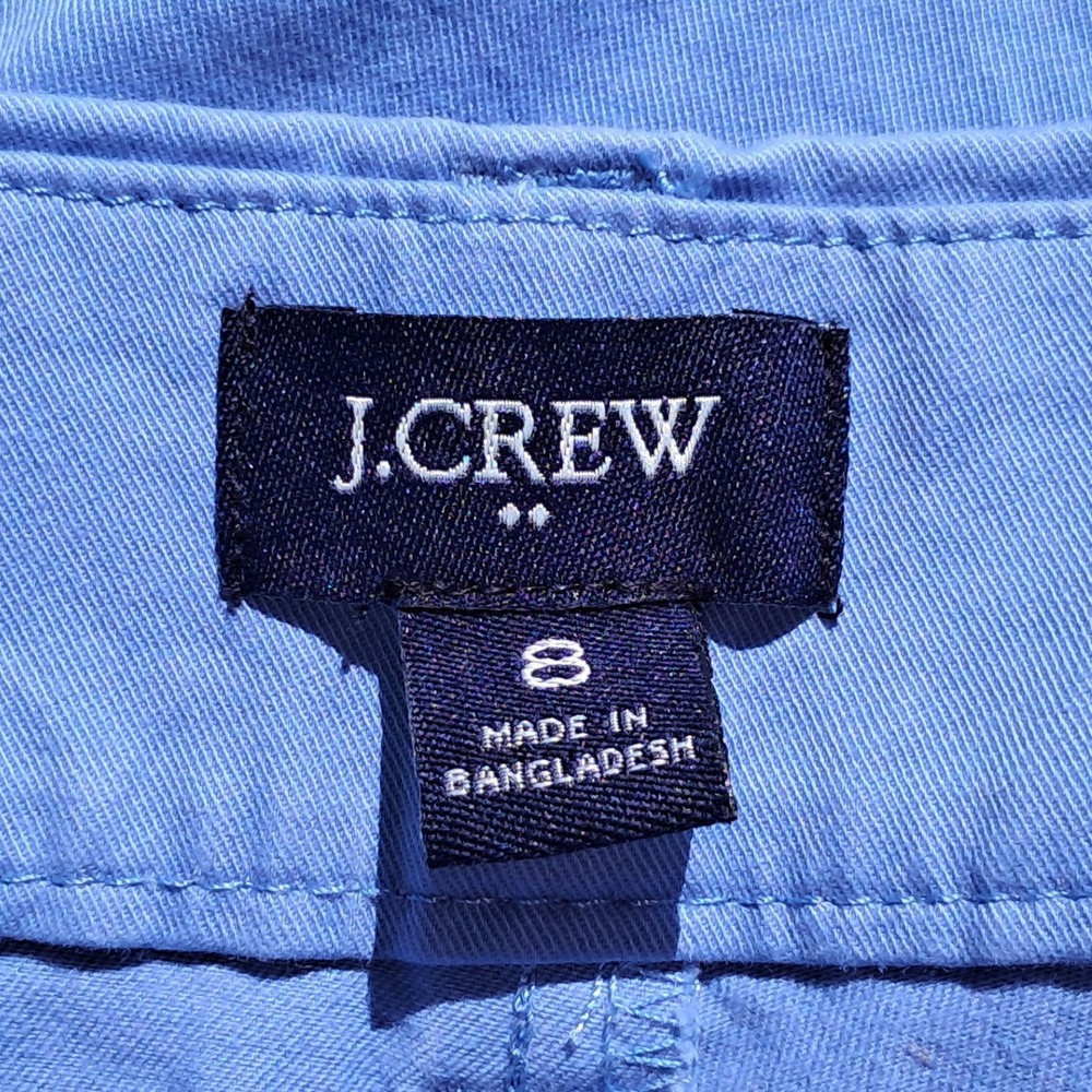 J.Crew Womens‎ Blue Chino Bermuda Shorts Mid Rise Cotton Blend Size 8 - Picture 3 of 10